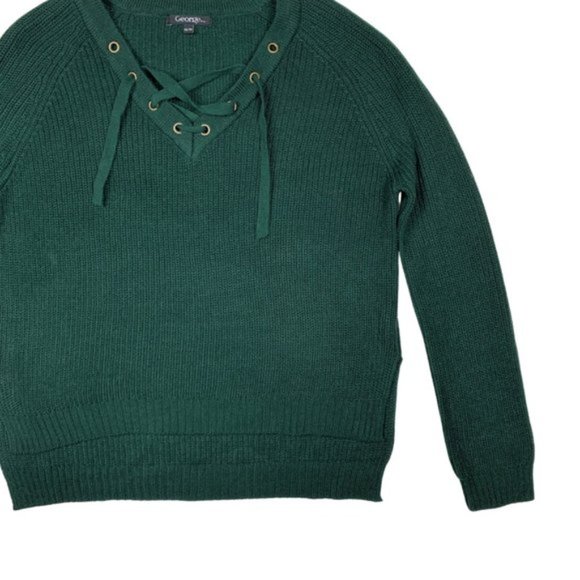 (Up To 50% Off SALE) George Oversized Knit Tie Up Sweater - Picture 3 of 3